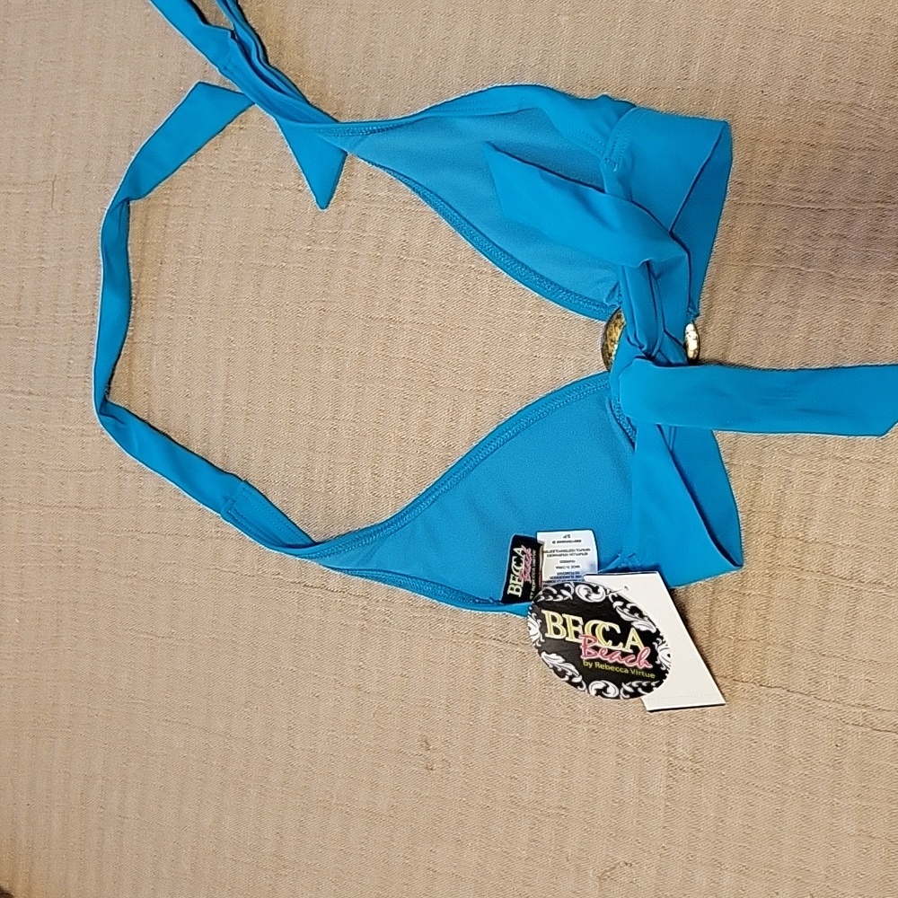 Aqua Bikini Top Halter - Picture 3 of 3